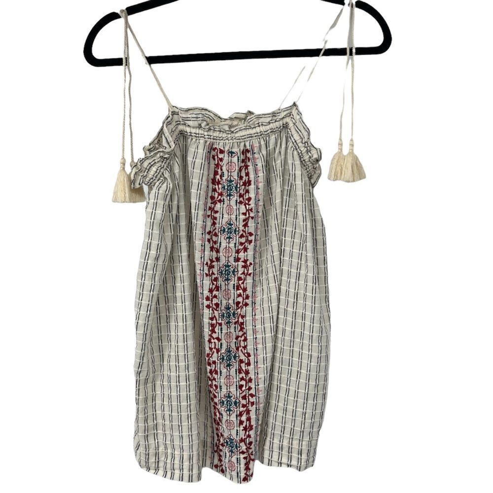 Universal Thread Boho Embroidered Tie Straps Tank… - image 1